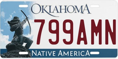 OK license plate 799AMN