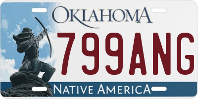 OK license plate 799ANG
