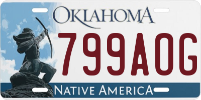 OK license plate 799AOG