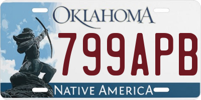 OK license plate 799APB