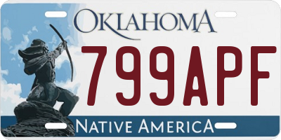 OK license plate 799APF