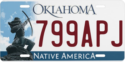 OK license plate 799APJ