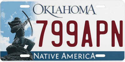 OK license plate 799APN