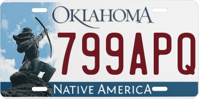 OK license plate 799APQ