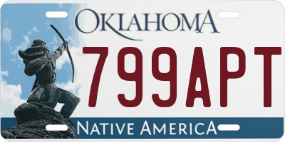 OK license plate 799APT