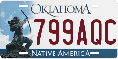 OK license plate 799AQC