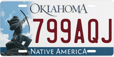 OK license plate 799AQJ