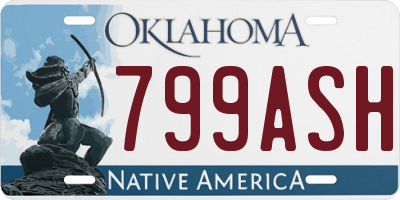 OK license plate 799ASH