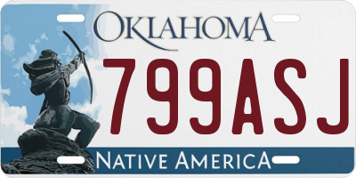 OK license plate 799ASJ