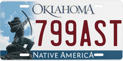 OK license plate 799AST
