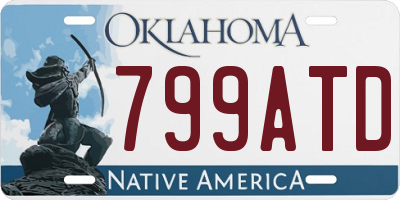 OK license plate 799ATD