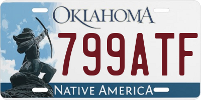 OK license plate 799ATF