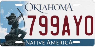 OK license plate 799AYO