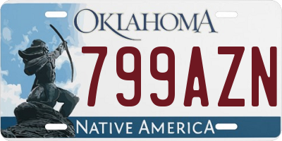 OK license plate 799AZN