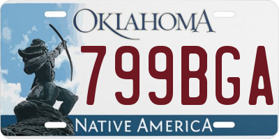 OK license plate 799BGA
