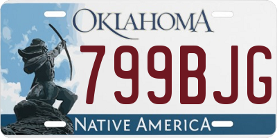 OK license plate 799BJG