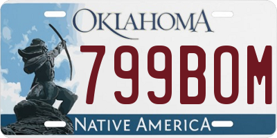OK license plate 799BOM