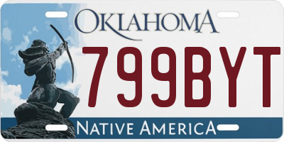 OK license plate 799BYT