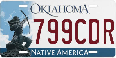 OK license plate 799CDR