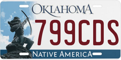 OK license plate 799CDS