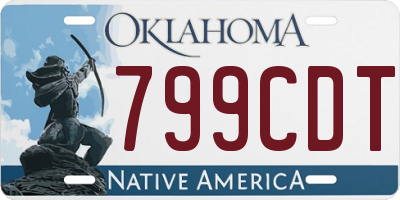 OK license plate 799CDT