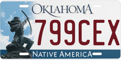 OK license plate 799CEX