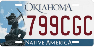 OK license plate 799CGC