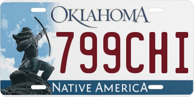 OK license plate 799CHI