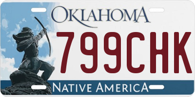 OK license plate 799CHK