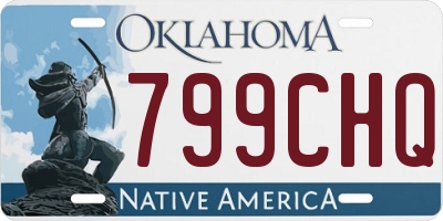 OK license plate 799CHQ