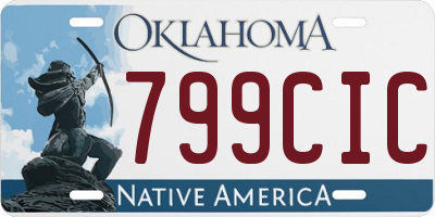 OK license plate 799CIC