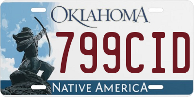OK license plate 799CID