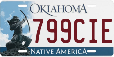 OK license plate 799CIE