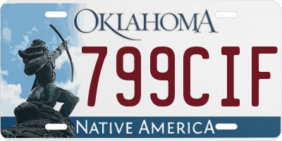 OK license plate 799CIF