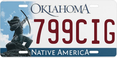 OK license plate 799CIG