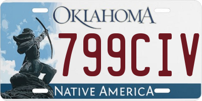 OK license plate 799CIV