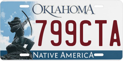 OK license plate 799CTA