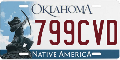 OK license plate 799CVD