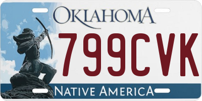 OK license plate 799CVK
