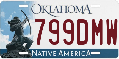 OK license plate 799DMW