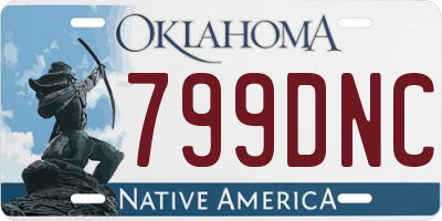 OK license plate 799DNC