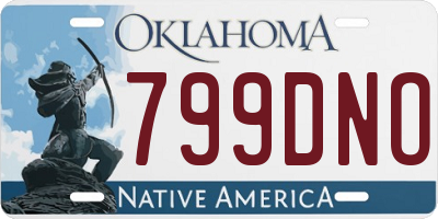 OK license plate 799DNO