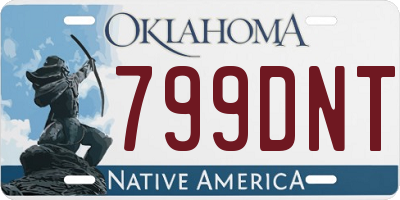 OK license plate 799DNT