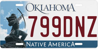 OK license plate 799DNZ