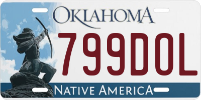 OK license plate 799DOL