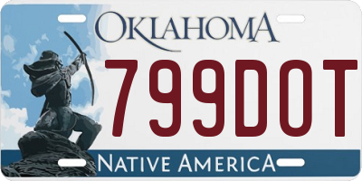 OK license plate 799DOT
