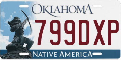 OK license plate 799DXP