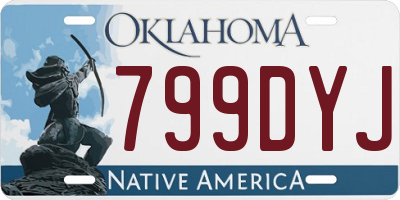 OK license plate 799DYJ