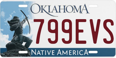 OK license plate 799EVS