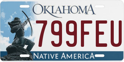 OK license plate 799FEU